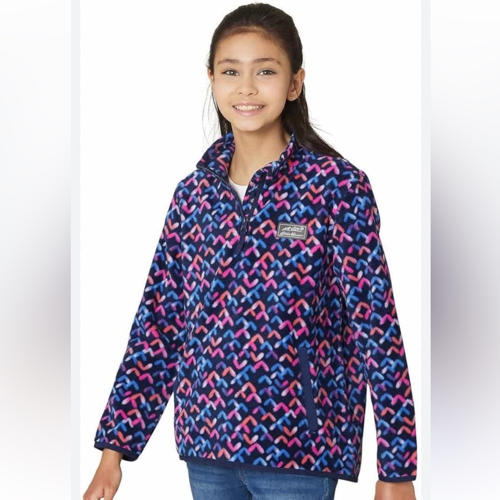 Eddie Bauer girls fleece 1/4 zip, size large 14/16